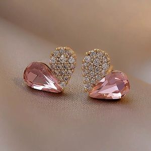 Last pair! BEST SELLER! Minimalist heart cz stud earrings hoop